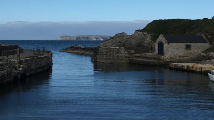 Ballintoy Harbour. This is one of the shooting locations for Game of Thrones.