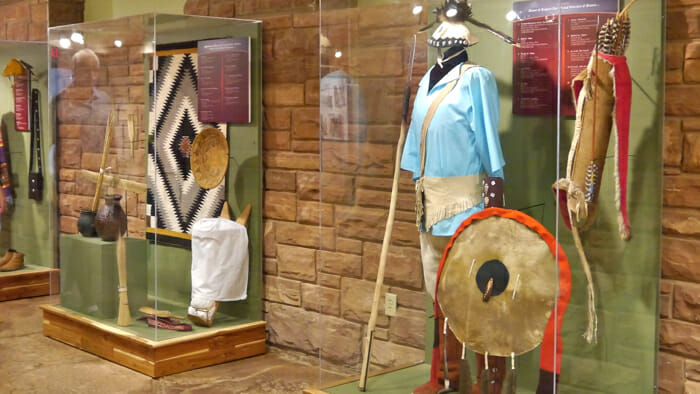 Display in the museum at Monument Valley Tribal Park.