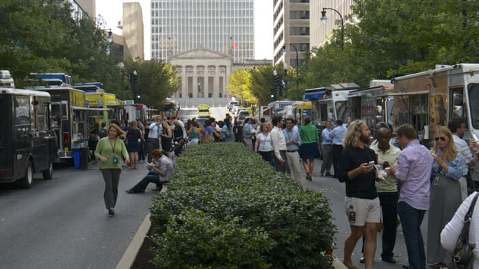 The scene at Food Truck Thursday.