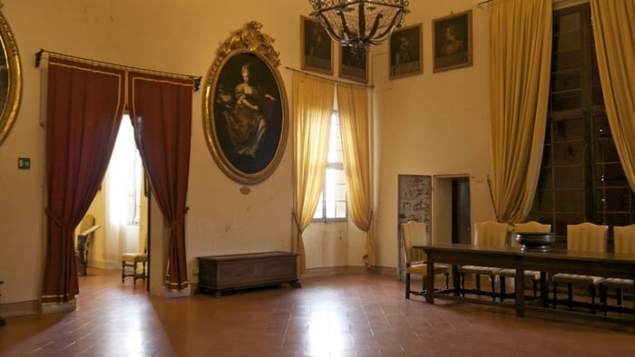 And there are formal rooms decorated from the period as well, emilia romagna