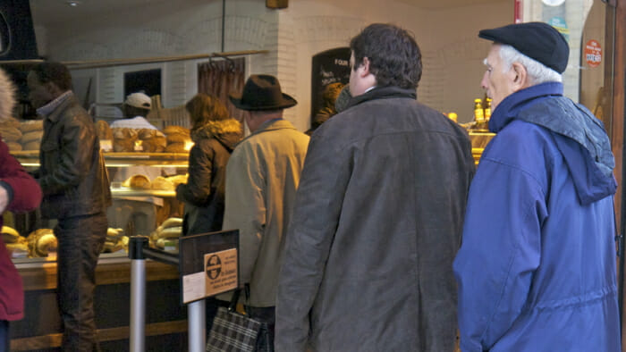 Of course, on Sunday morning, there's a line up at the bakery for bagettes.