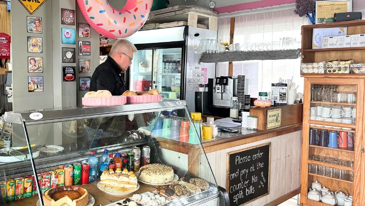 meeting the people of namibia in a local cafe