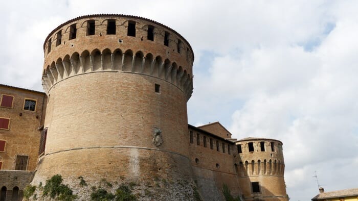 view of the fortress from the outside, emilia romagna