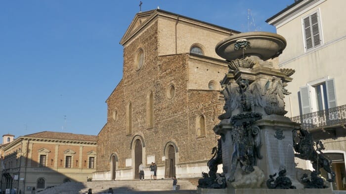 Town center of Faenza, emilia romagna