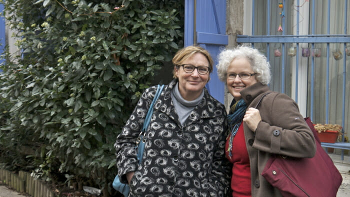 My Parisian greeter, Christine and I.