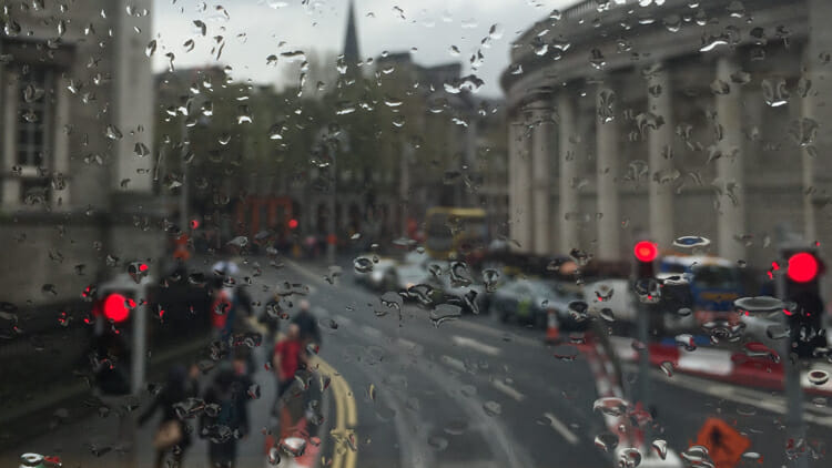 A Hop-on, Hop-off bus is perfect for a rain day in Dublin.