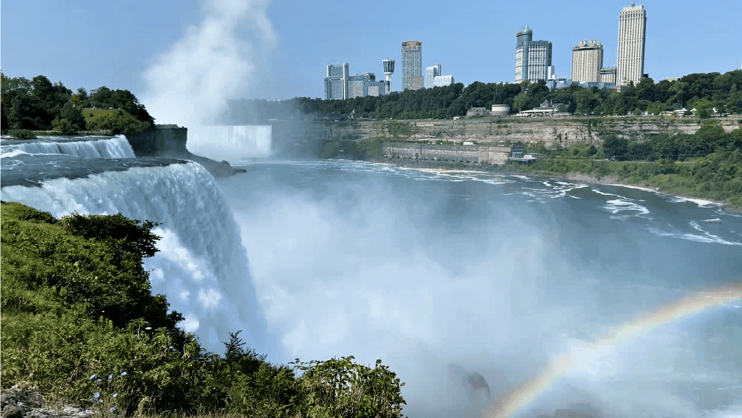 niagara falls viewed from the US side on a solo rv trip